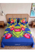 Hand Painted Rayon Bedsheet Set Queen Size
